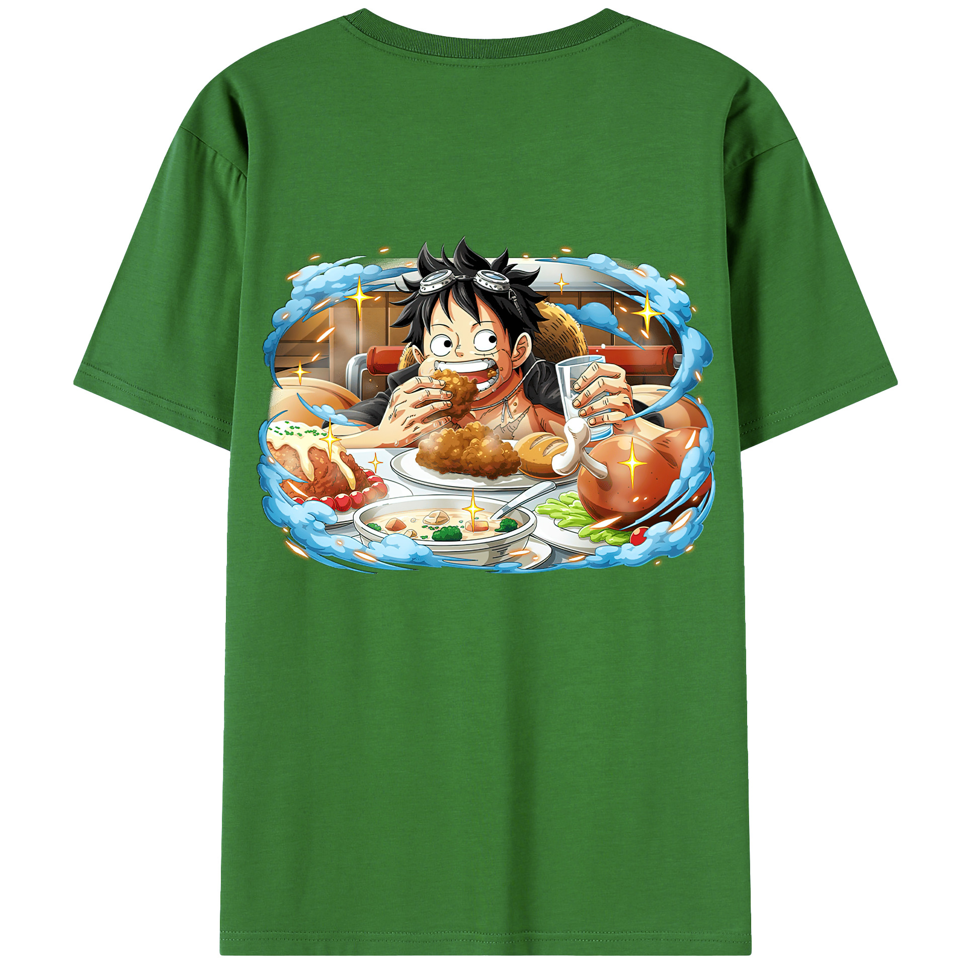 ワンピース モンキー・D・ルフィ ONE PIECE Monkey D. Luffy レディース半袖Tシャツ(バックプリント)